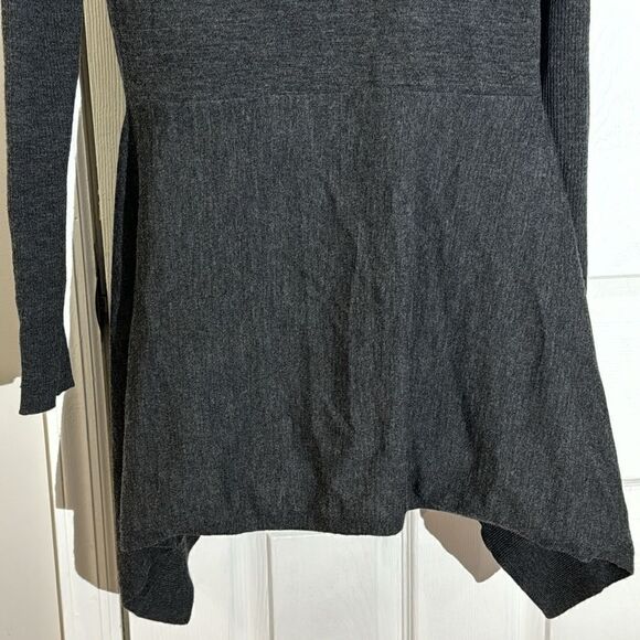 Theory Womens Gray Wool open front Cardigan Sweater size SP - Picture 4 of 9